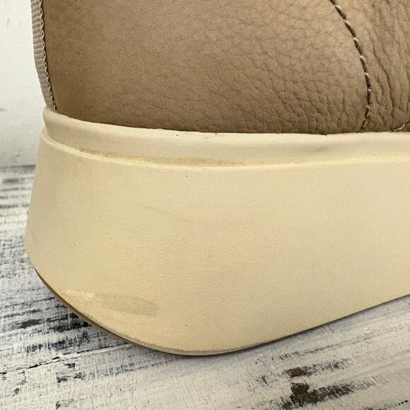 Naked Feet Essex Leather Platform Sneakers Beige Taupe Women’s 8M - Picture 14 of 16